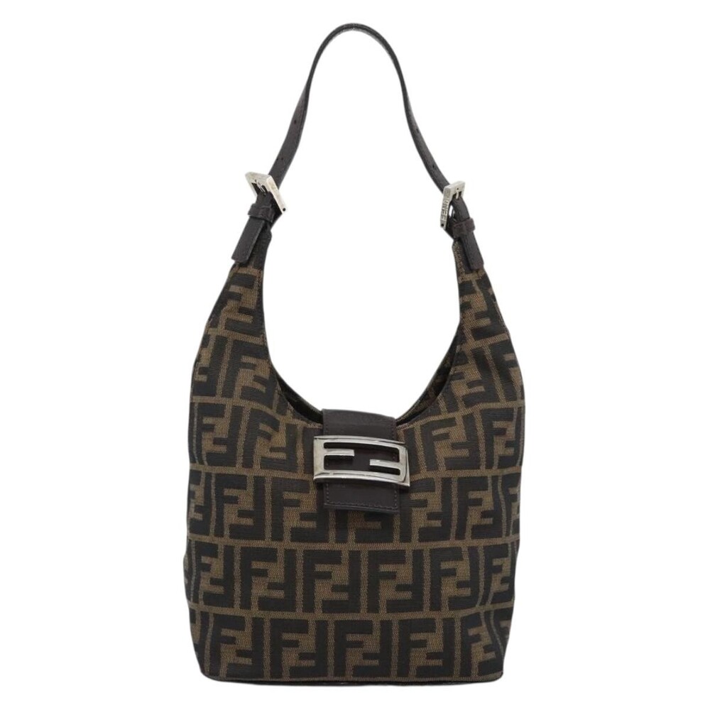 Fendi Zucca Mamma Baguette Shoulder Bag Brown